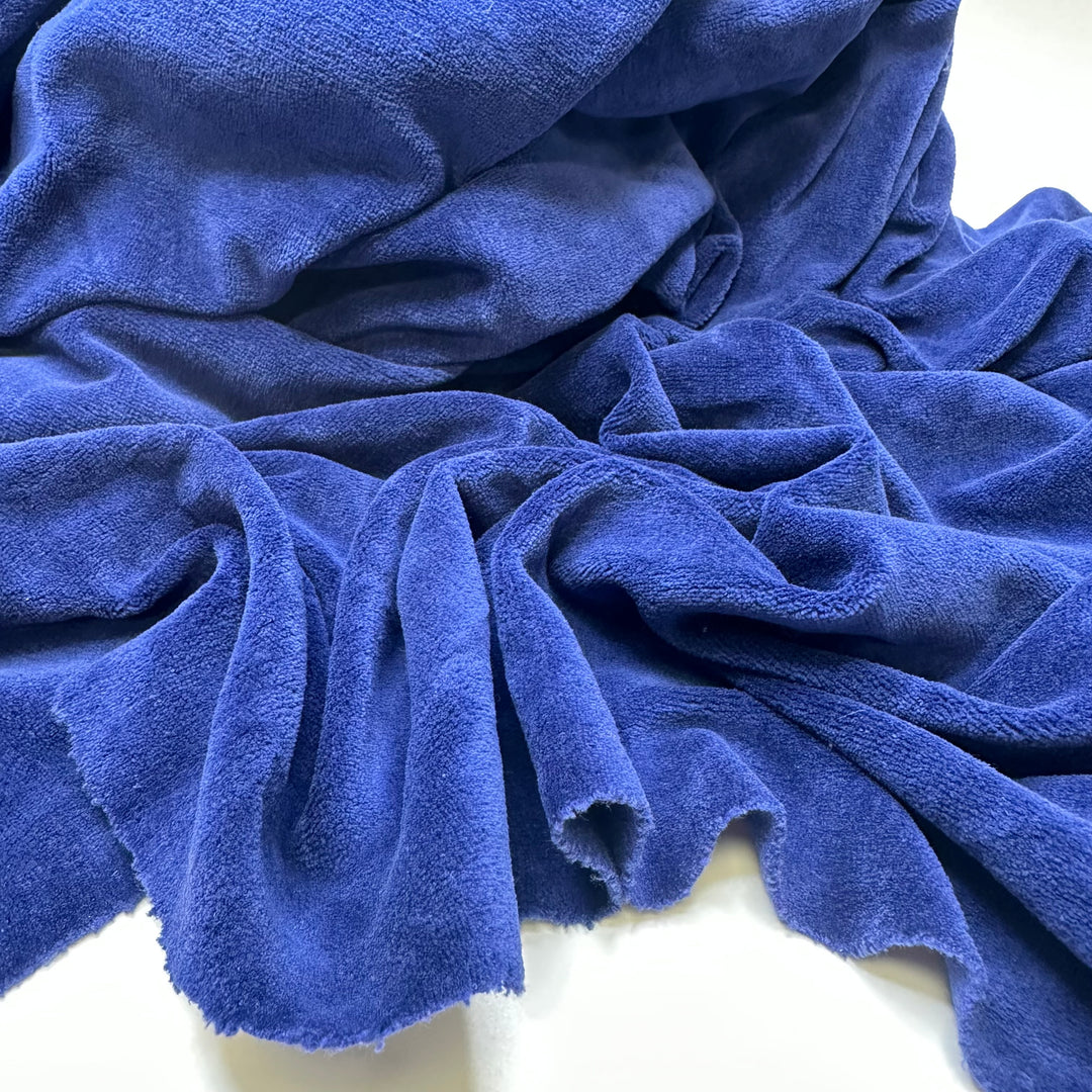 Blue Rodeo - Knitted Velour Cotton Knit - Dark Blue - 2.6M Bundle