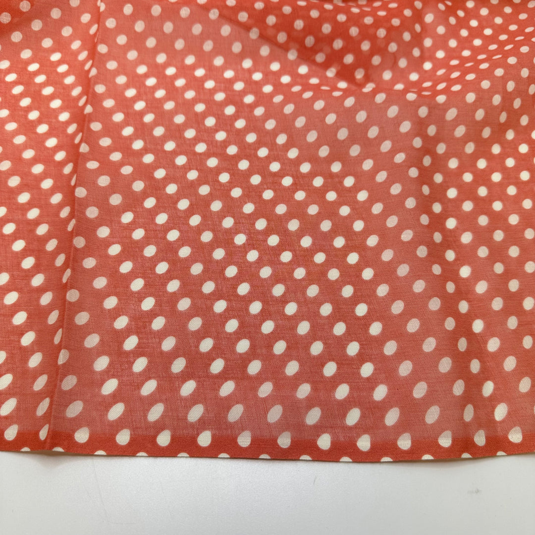 Dolly - Vintage Gauze Cotton Woven - Red/Cream Polka Dots - 1.45M Bundle