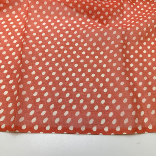 Dolly - Vintage Gauze Cotton Woven - Red/Cream Polka Dots - 1.45M Bundle