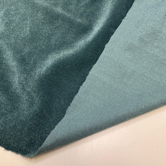 Wedding Singer - Knitted Velour Polyester Blend Knit - Teal Blue - 2.5M Bundle