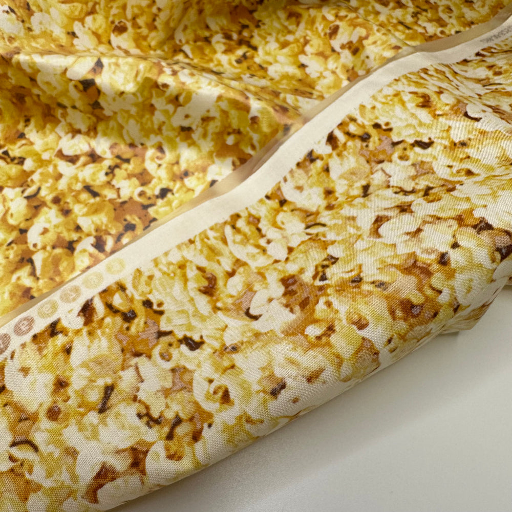 Concession Stand - Waterproof Cotton/PU Woven - Yellow/White Popcorn - 1.35M Bundle