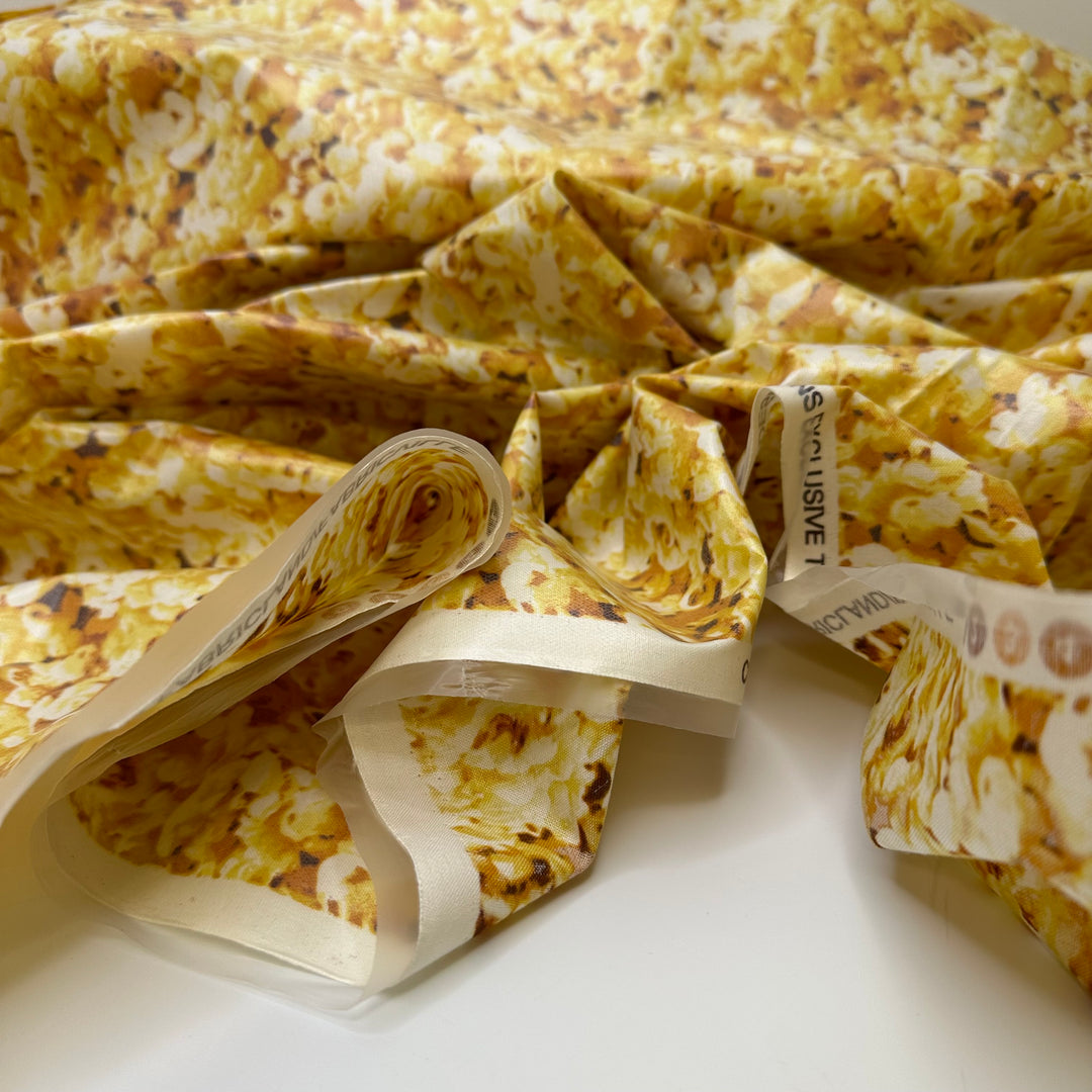Concession Stand - Waterproof Cotton/PU Woven - Yellow/White Popcorn - 1.35M Bundle