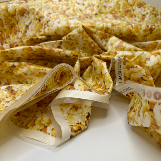 Concession Stand - Waterproof Cotton/PU Woven - Yellow/White Popcorn - 1.35M Bundle