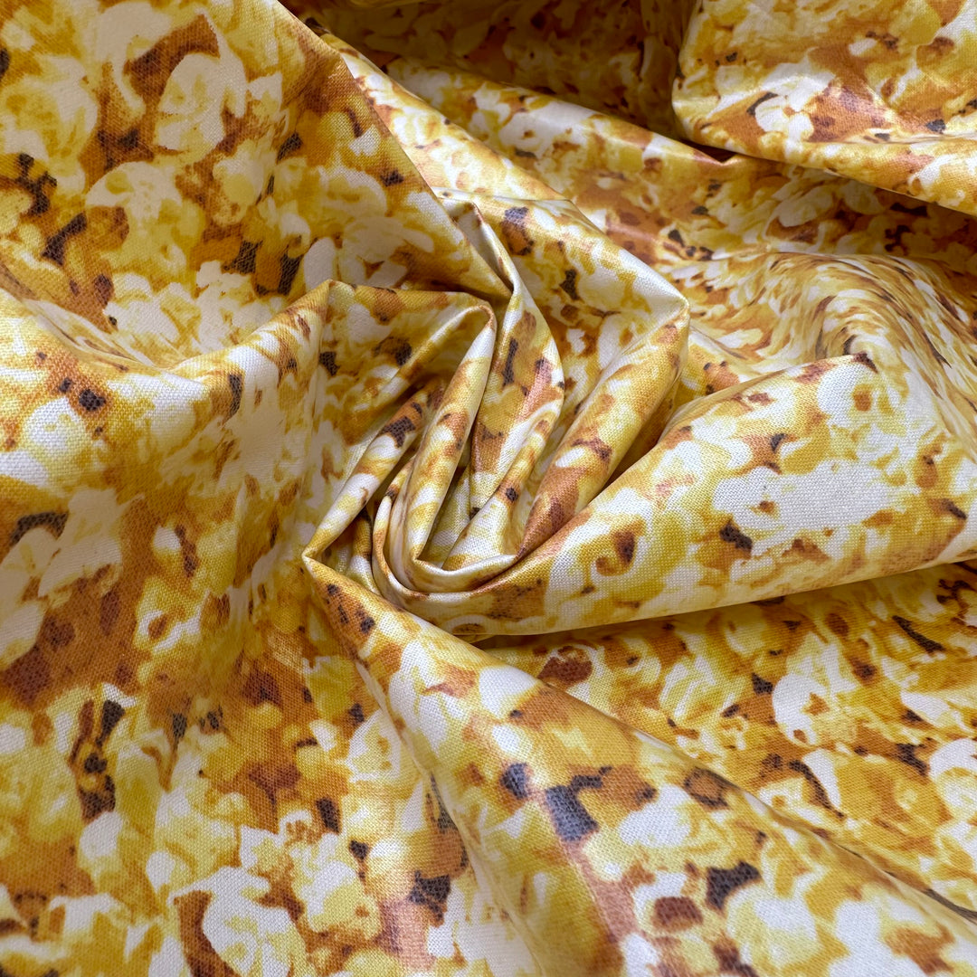 Concession Stand - Waterproof Cotton/PU Woven - Yellow/White Popcorn - 1.35M Bundle