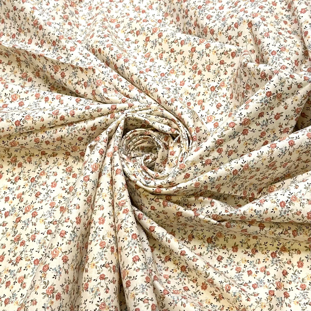 Planning A Wedding - Cotton Blend Woven - Cream Multi Floral - 2.1M Bundle