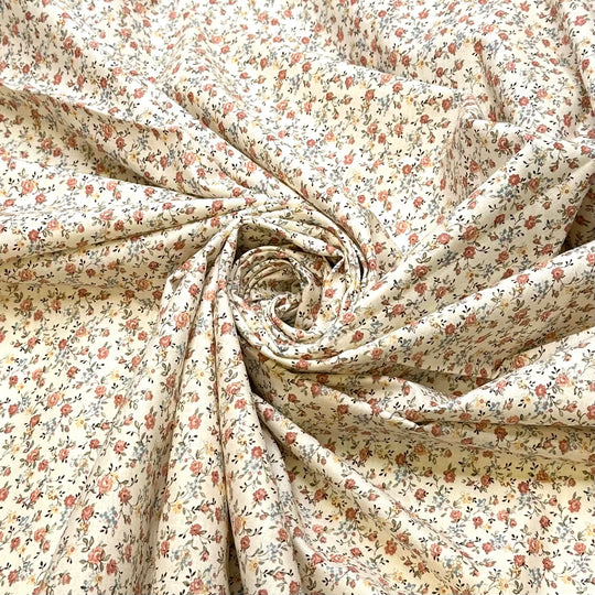 Planning A Wedding - Cotton Blend Woven - Cream Multi Floral - 2.1M Bundle