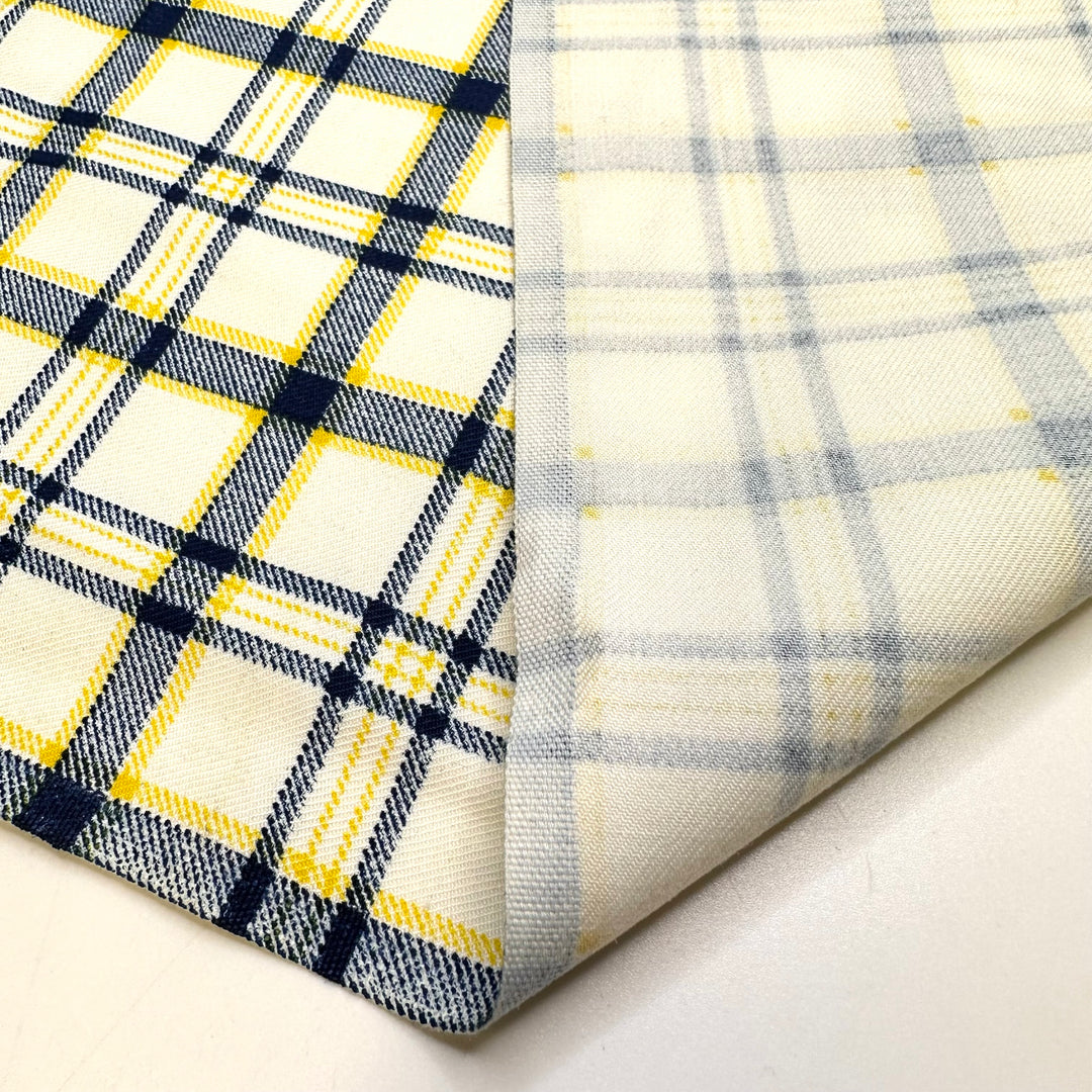 Opening A Restaurant - Cotton Blend Woven - White Multi Plaid - 0.75M Bundle