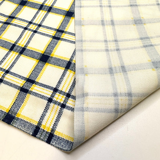 Opening A Restaurant - Cotton Blend Woven - White Multi Plaid - 0.75M Bundle