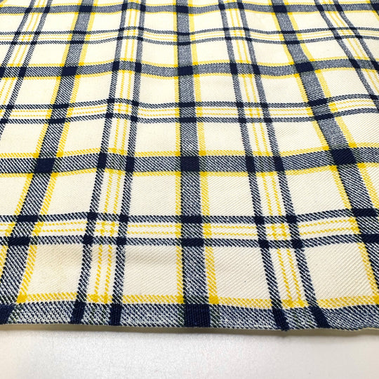 Opening A Restaurant - Cotton Blend Woven - White Multi Plaid - 0.75M Bundle