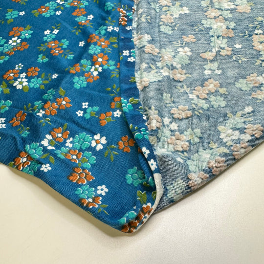 Starting College - Cotton Blend Knit - Blue Multi Floral - 2.8M Bundle