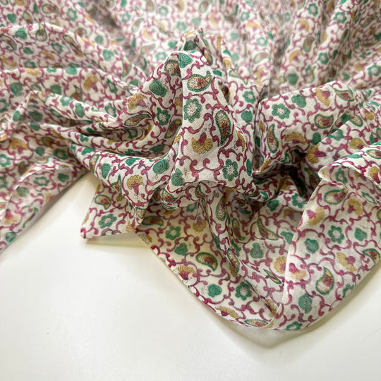 Starting A New Hobby - Cotton Blend Woven - White Multi Paisley - 1.8M Bundle
