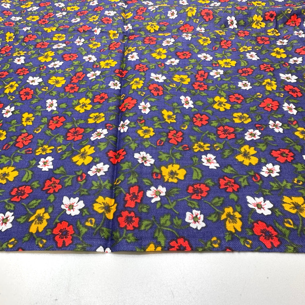 Planting An Idea - Cotton Woven - Dark Blue Multi Floral - 2.3M Bundle