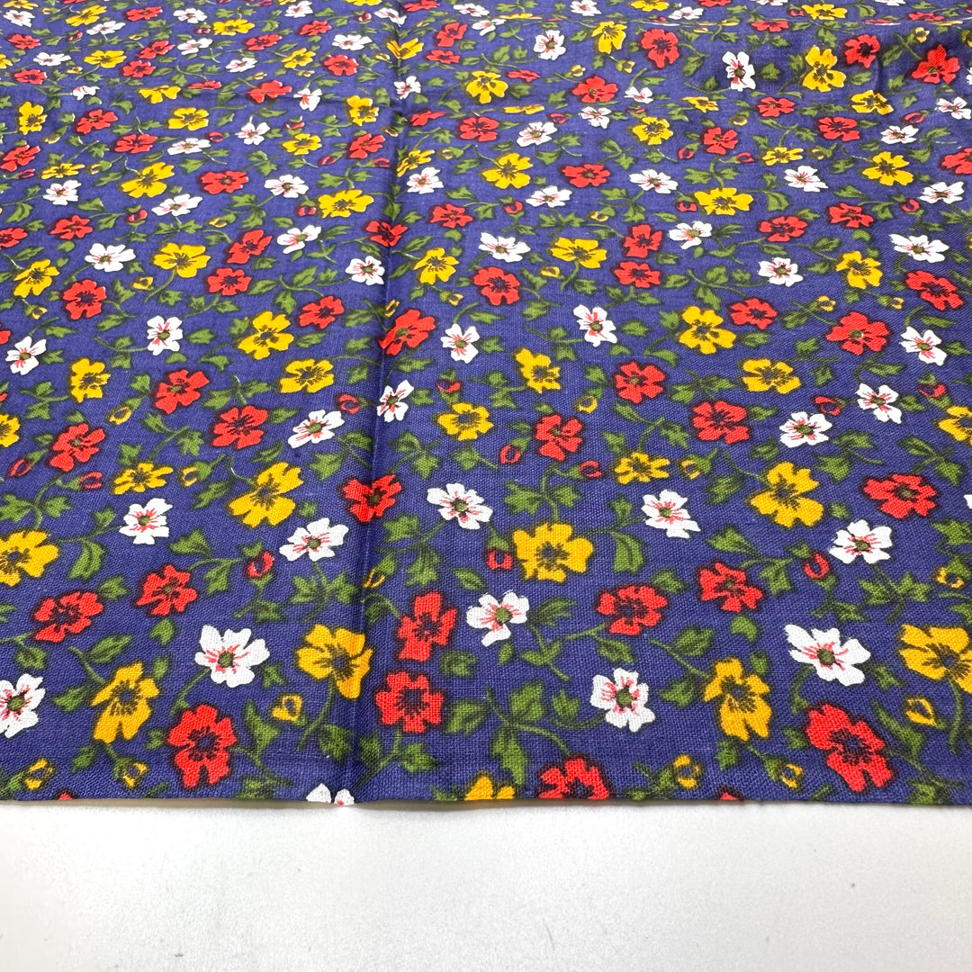 Planting An Idea - Cotton Woven - Dark Blue Multi Floral - 2.3M Bundle