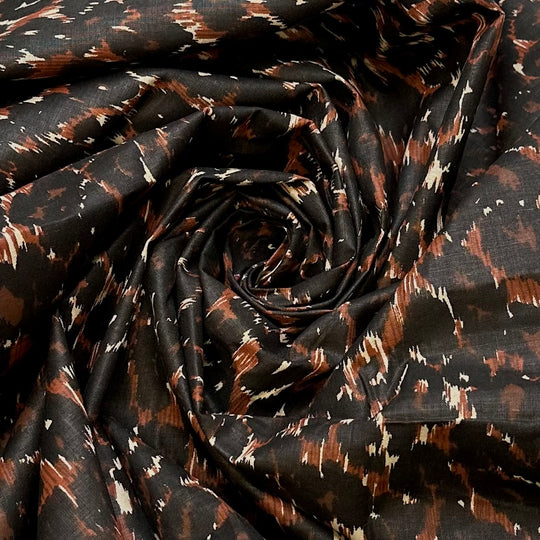 Getting A New Pet - Cotton Woven - Brown/Black Animal Print - 2.05M Bundle