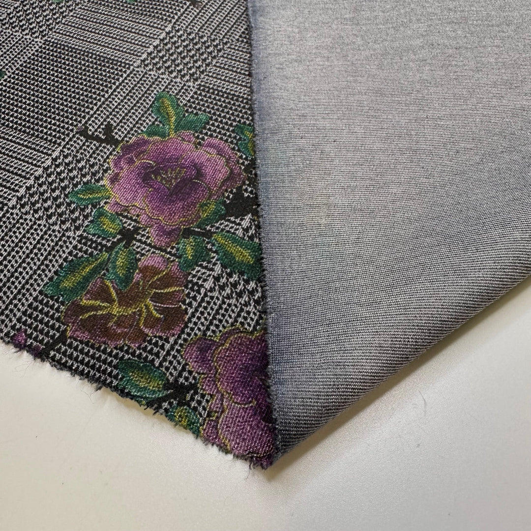 Starting A New Job - Poly/Cotton Knit - Dark Grey Multi Floral - 1.45M Bundle