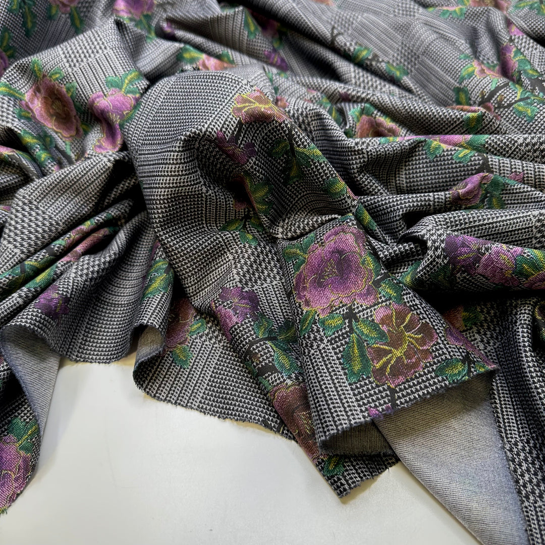 Starting A New Job - Poly/Cotton Knit - Dark Grey Multi Floral - 1.45M Bundle