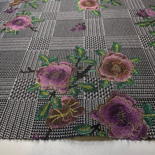 Starting A New Job - Poly/Cotton Knit - Dark Grey Multi Floral - 1.45M Bundle