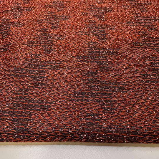 Going Somewhere New - Metallic Polyester Blend Knit - Black/Brown Geometric - 2.4M Bundle