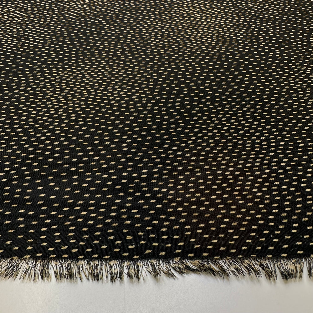 Learning A New Skill - Polyester Blend Woven - Black/Beige Abstract - 0.85M Bundle