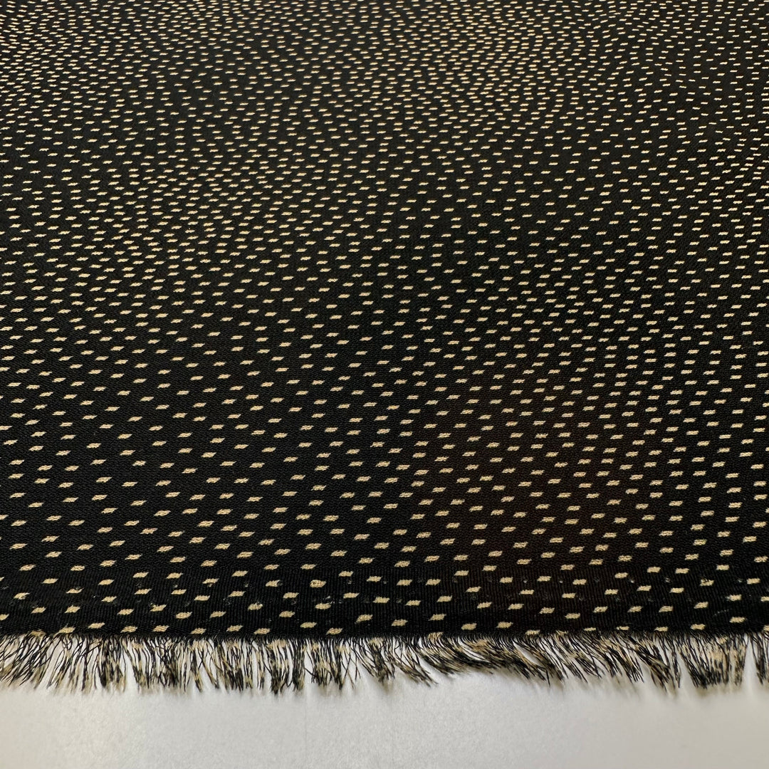 Learning A New Skill - Polyester Blend Woven - Black/Beige Abstract - 0.85M Bundle
