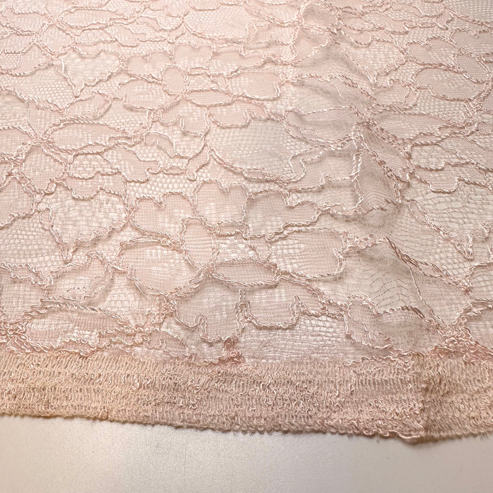 Eating New Foods - Lace Cotton/Poly Knit - Light Pink Floral - 1.1M Bundle