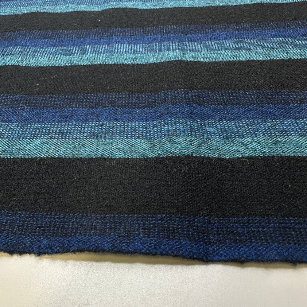 New Year - Polyester Blend Woven - Blue/Black Stripes - 2.9M Bundle