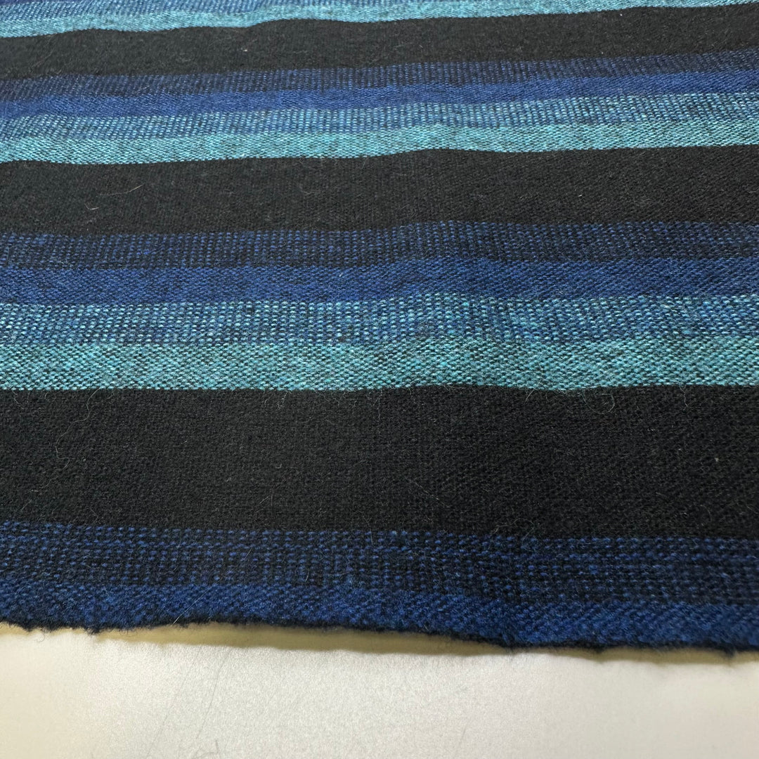 New Year - Polyester Blend Woven - Blue/Black Stripes - 2.9M Bundle