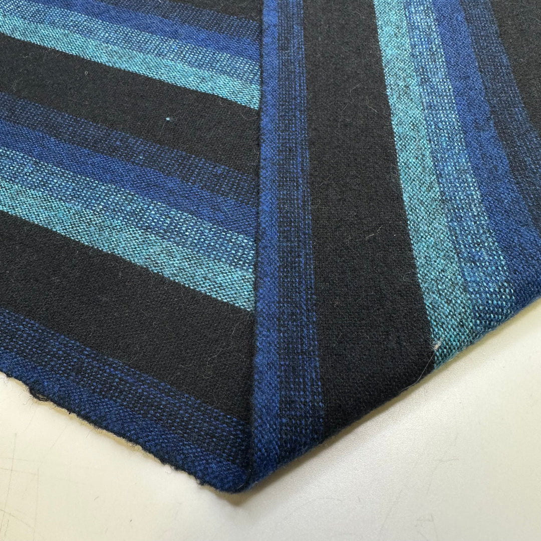 New Year - Polyester Blend Woven - Blue/Black Stripes - 2.9M Bundle