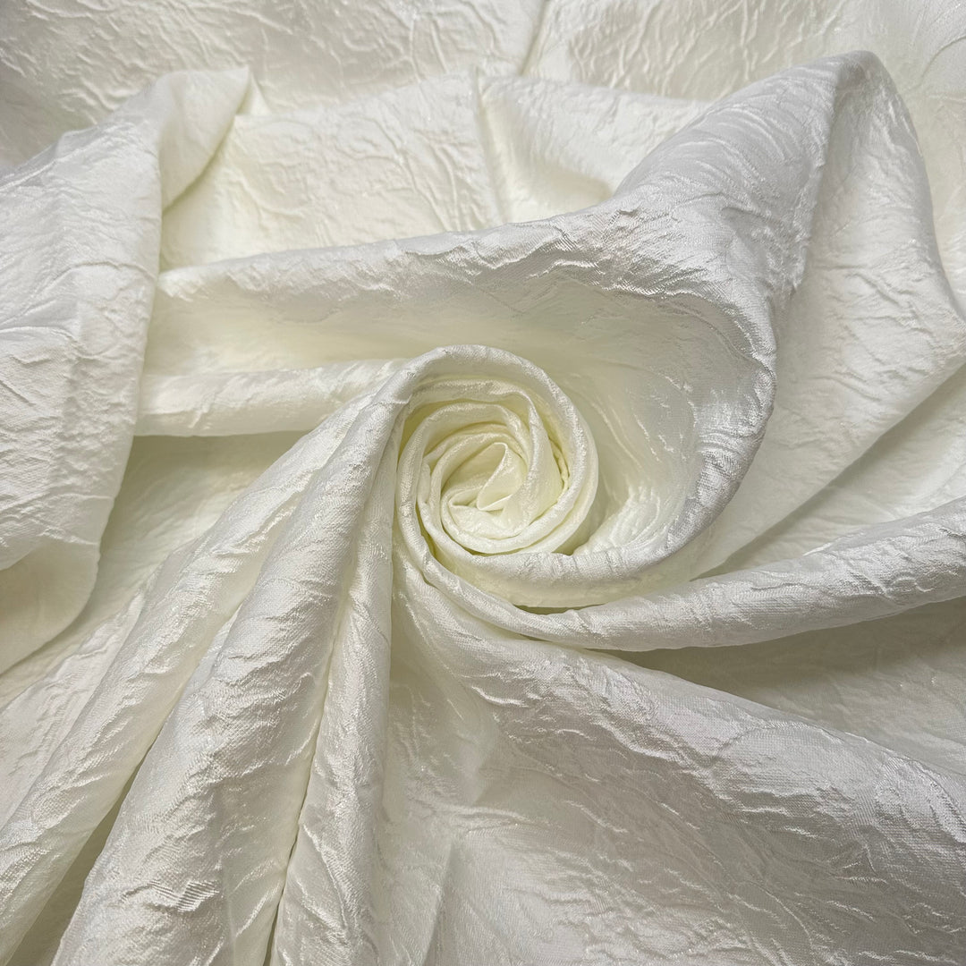 Setting Healthy Habits - Metallic Poly Woven - White Floral - 2M Bundle