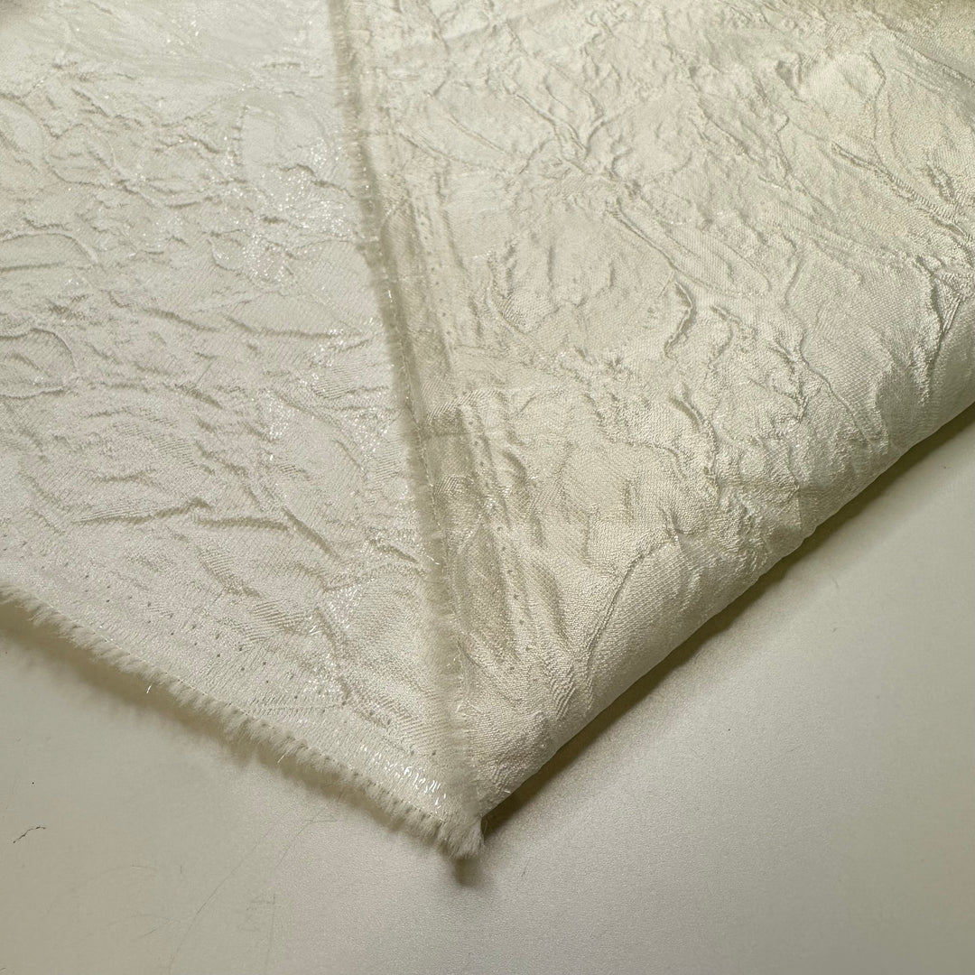 Setting Healthy Habits - Metallic Poly Woven - White Floral - 2M Bundle