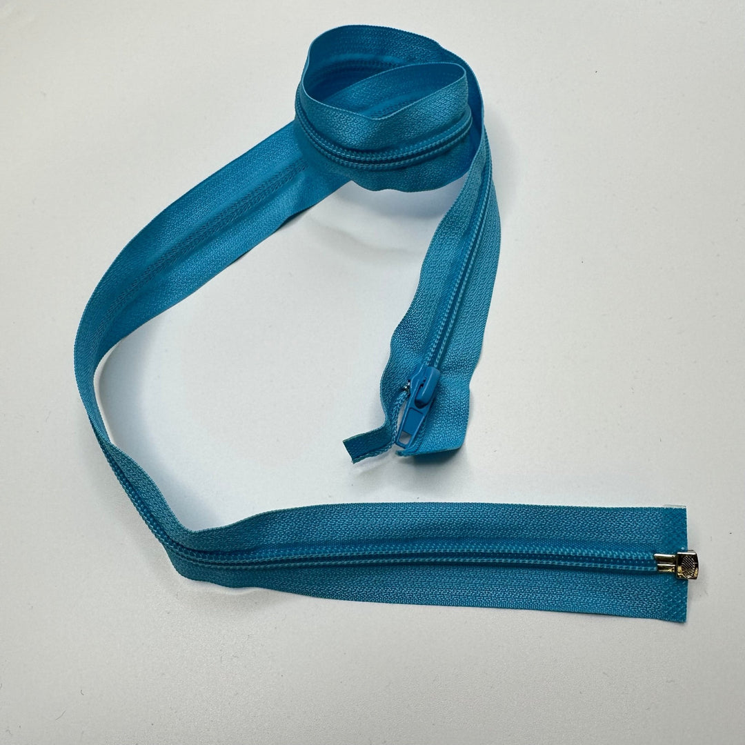22" Coil Zipper - Separating - Dark Turquoise - True Deadstock supplies Fabric by private - Sustainable Textile | FABCYCLE