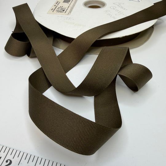 ⅞" (22mm) Ribbon Trim - Brown - Roll - True Deadstock supplies Fabric by private - Sustainable Textile | FABCYCLE