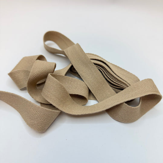 ⅞" (22mm) Webbing Trim - Beige - 2.9M Bundle - True Deadstock supplies Fabric by private - Sustainable Textile | FABCYCLE