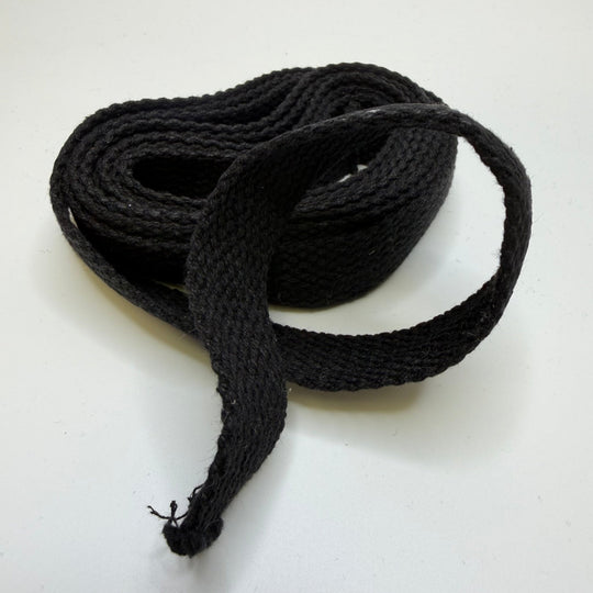 ⅞" (22mm) Webbing Trim - Black - 2.2M Bundle - True Deadstock supplies Fabric by private - Sustainable Textile | FABCYCLE