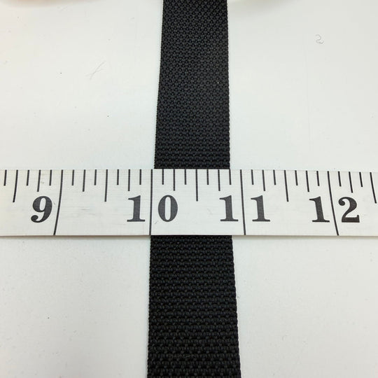 ⅞" (22mm) Webbing Trim - Black - 2M Bundle - True Deadstock supplies Fabric by private - Sustainable Textile | FABCYCLE