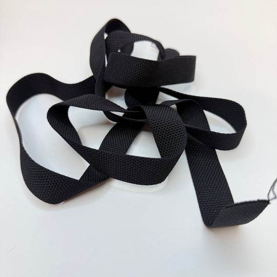 ⅞" (22mm) Webbing Trim - Black - 2M Bundle - True Deadstock supplies Fabric by private - Sustainable Textile | FABCYCLE