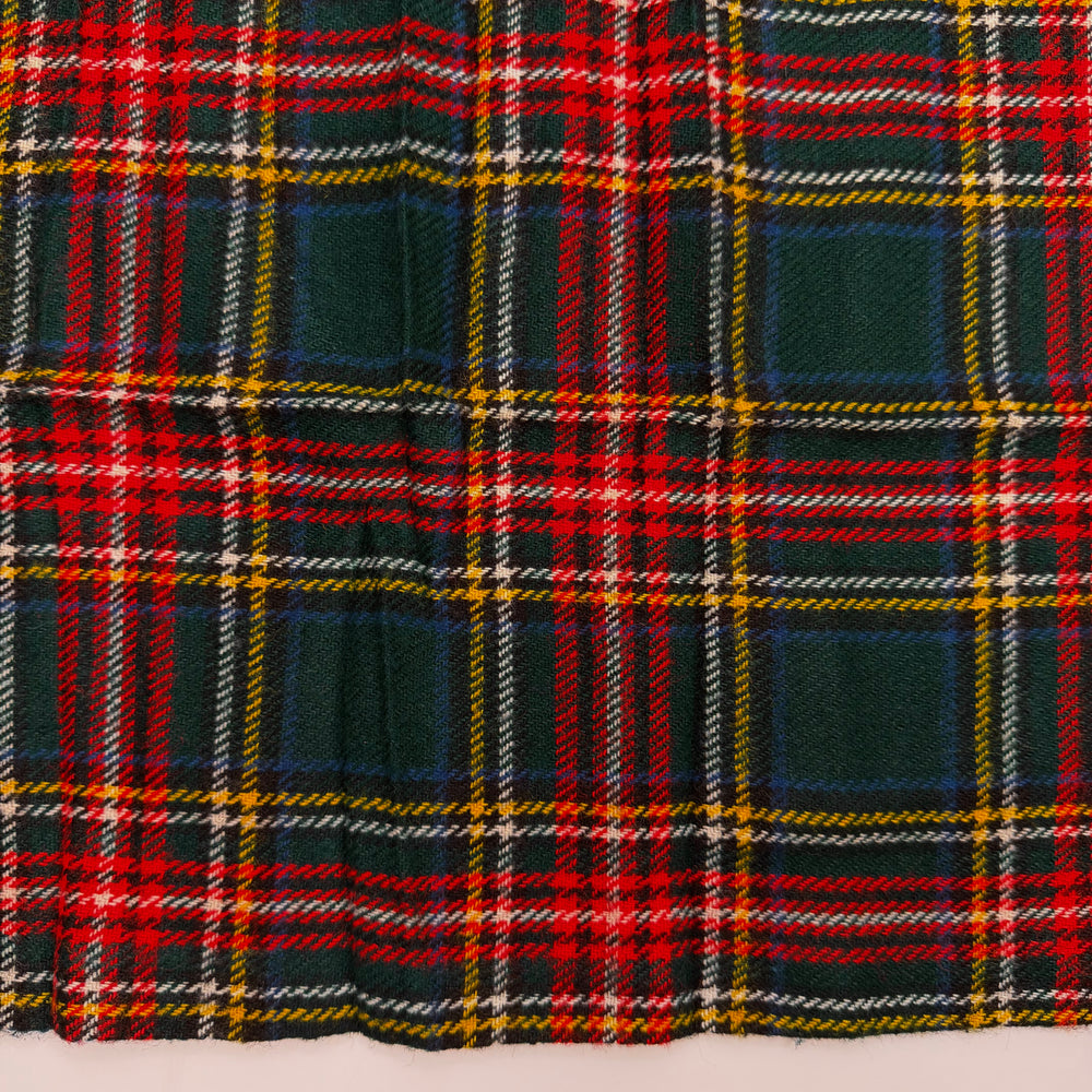 Getting My Fall Wardrobe Ready - Twill Weave Polyester Blend Woven - Dark Green/Red Plaid - 0.7M Bundle