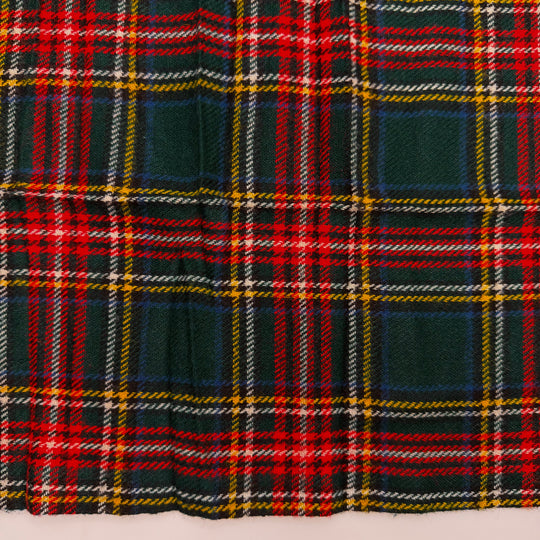 Getting My Fall Wardrobe Ready - Twill Weave Polyester Blend Woven - Dark Green/Red Plaid - 0.7M Bundle