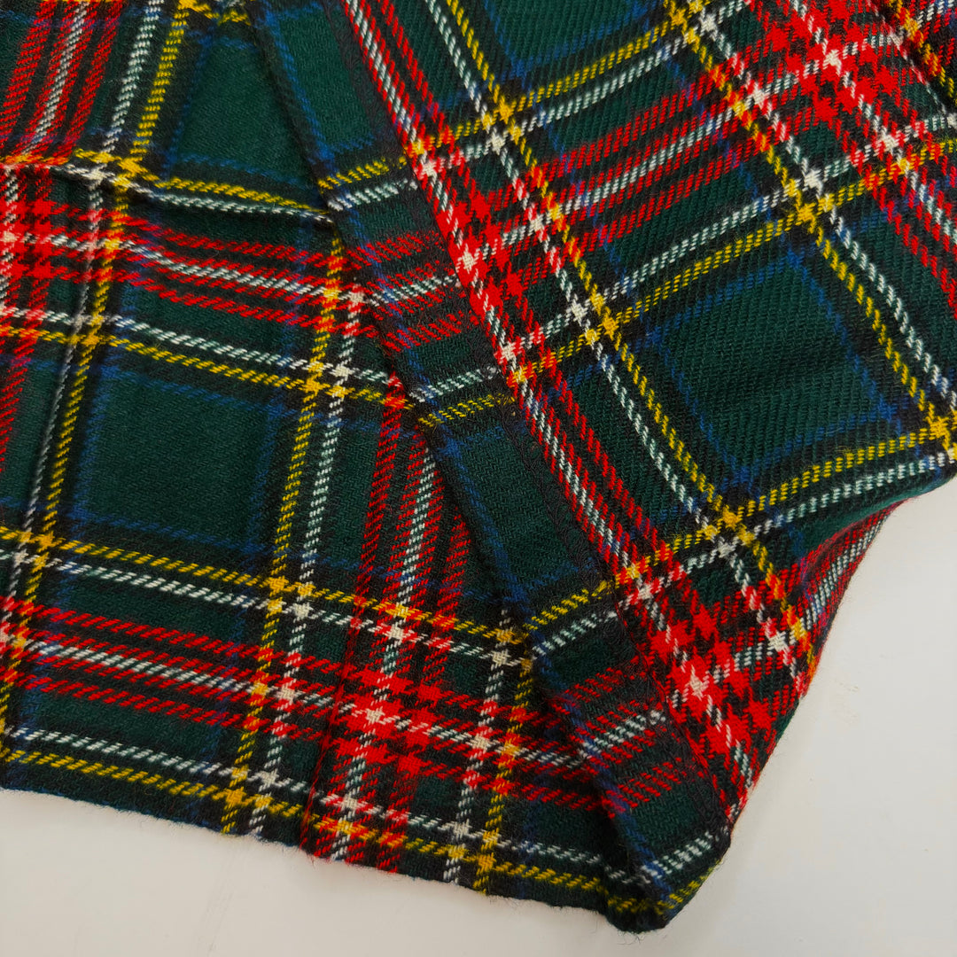 Getting My Fall Wardrobe Ready - Twill Weave Polyester Blend Woven - Dark Green/Red Plaid - 0.7M Bundle