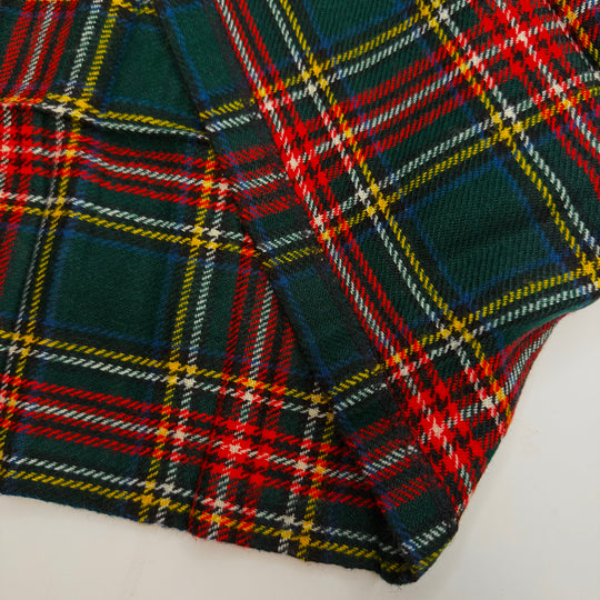 Getting My Fall Wardrobe Ready - Twill Weave Polyester Blend Woven - Dark Green/Red Plaid - 0.7M Bundle
