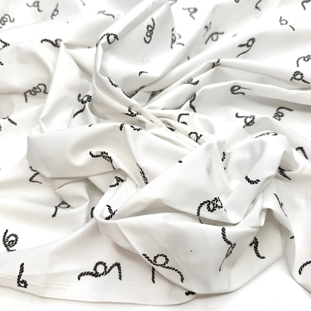 Tying Up Loose Ends - Poly/Cotton Woven - White/Black Ropes - 1M Bundle