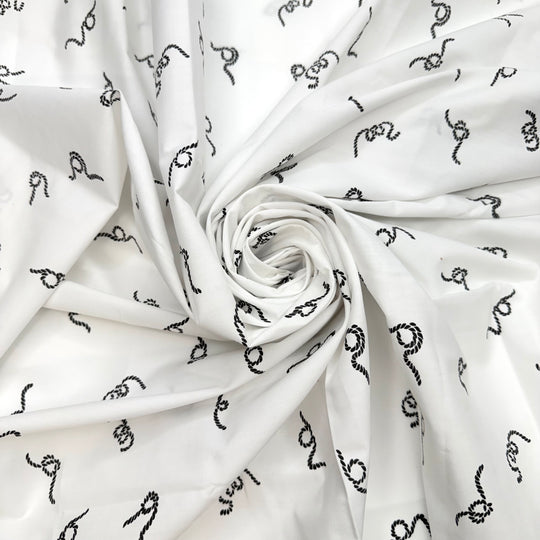 Tying Up Loose Ends - Poly/Cotton Woven - White/Black Ropes - 1M Bundle