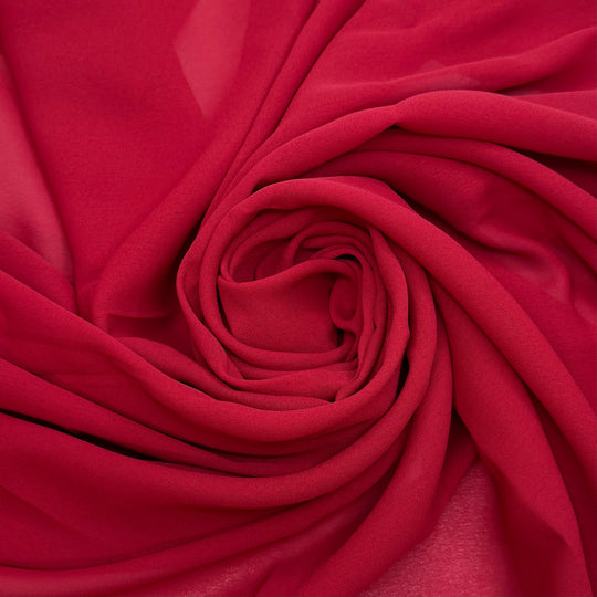 Holidays Are Imminent - Chiffon Polyester Blend Woven - Dark Burgundy - 2.9M Bundle