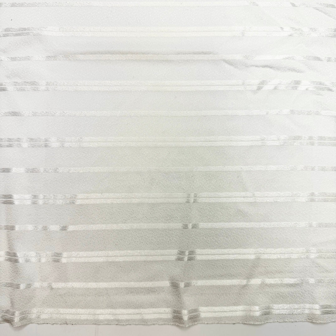 Making The Most Of It - Polyester Blend Knit - Light Cream/White Stripes - 2M Bundle