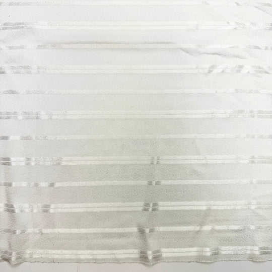 Making The Most Of It - Polyester Blend Knit - Light Cream/White Stripes - 2M Bundle
