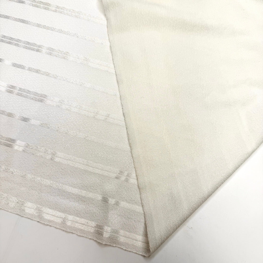 Making The Most Of It - Polyester Blend Knit - Light Cream/White Stripes - 2M Bundle