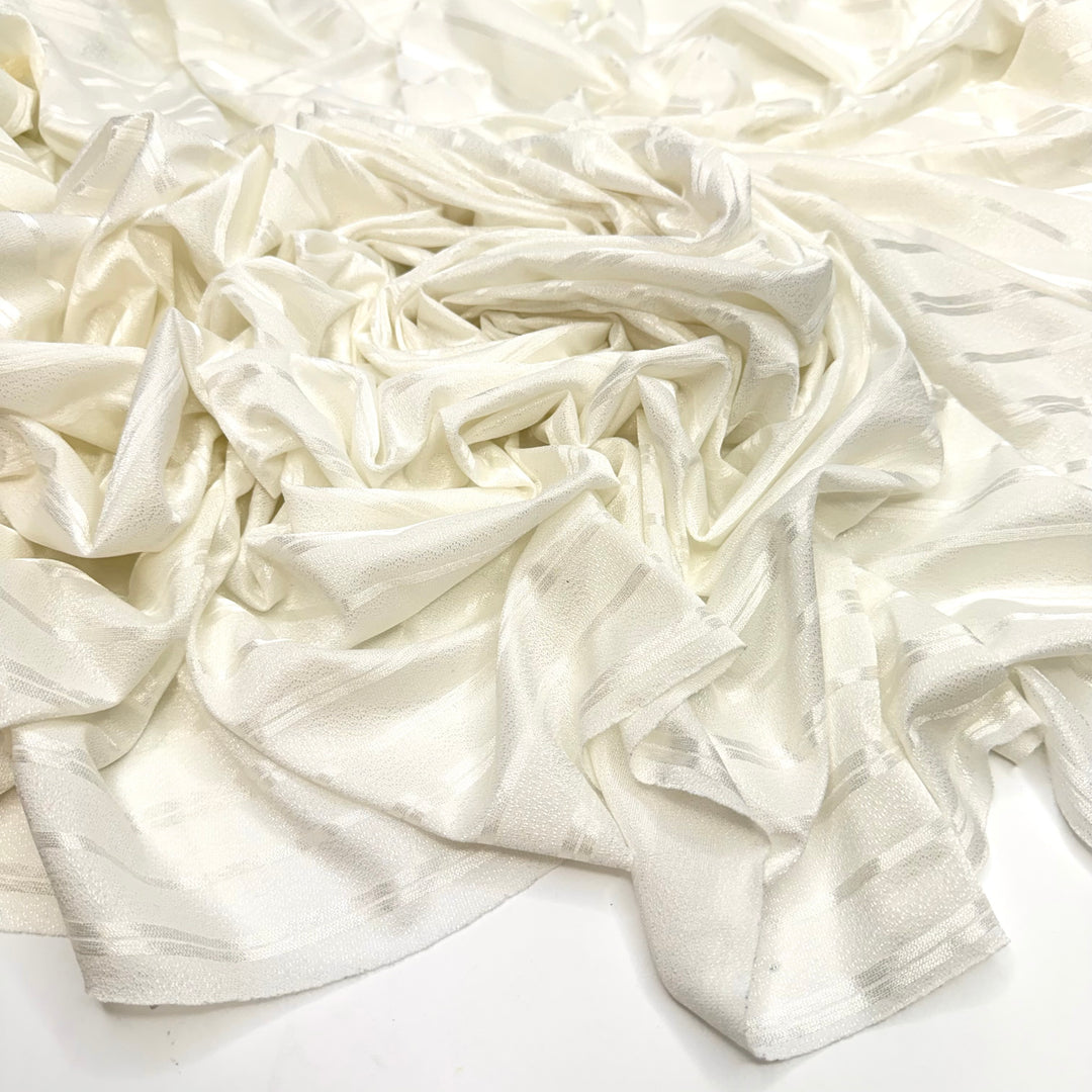 Making The Most Of It - Polyester Blend Knit - Light Cream/White Stripes - 2M Bundle