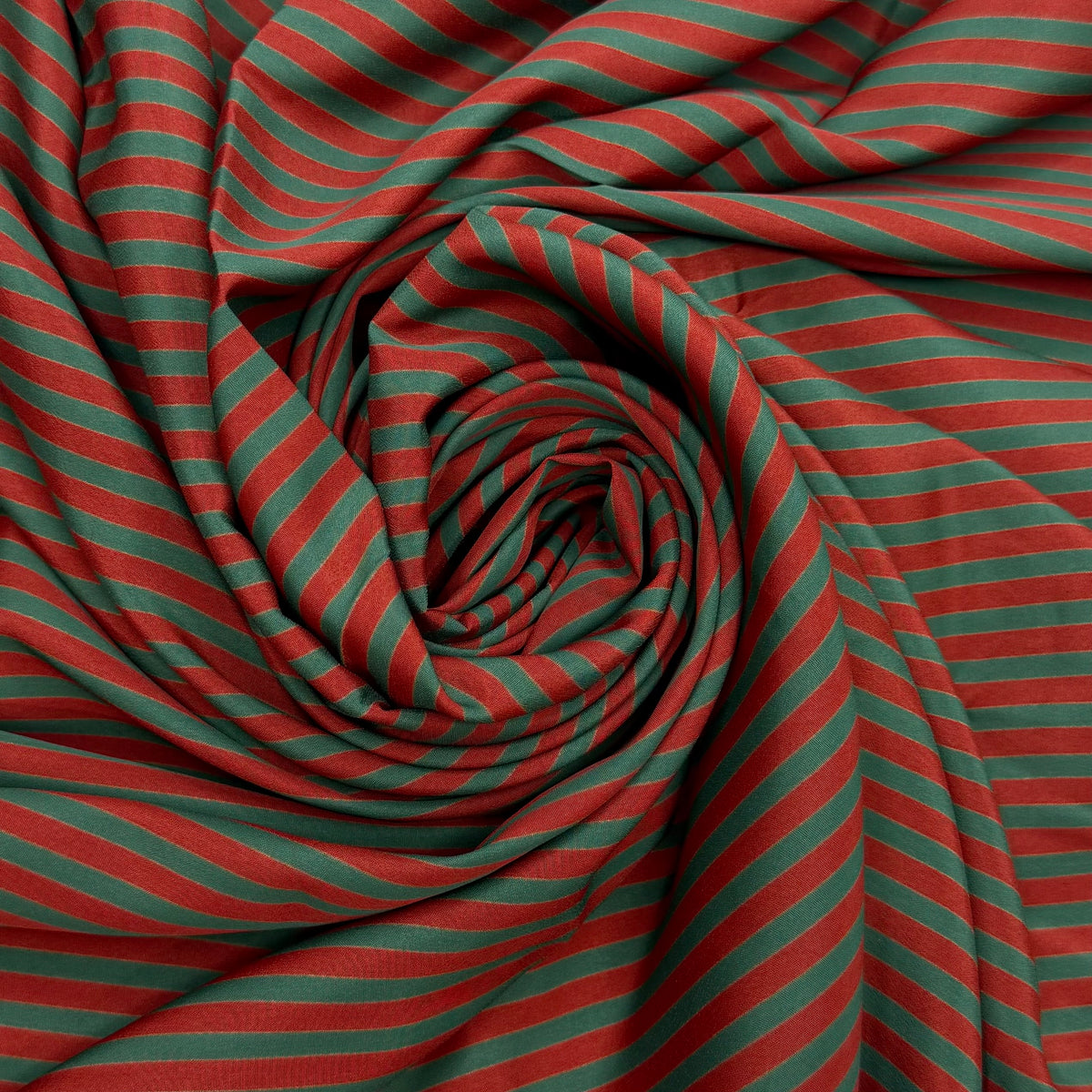 One Last Camping Trip - Polyester Blend Woven - Dark Red/Green Stripes - 2.9M Bundle