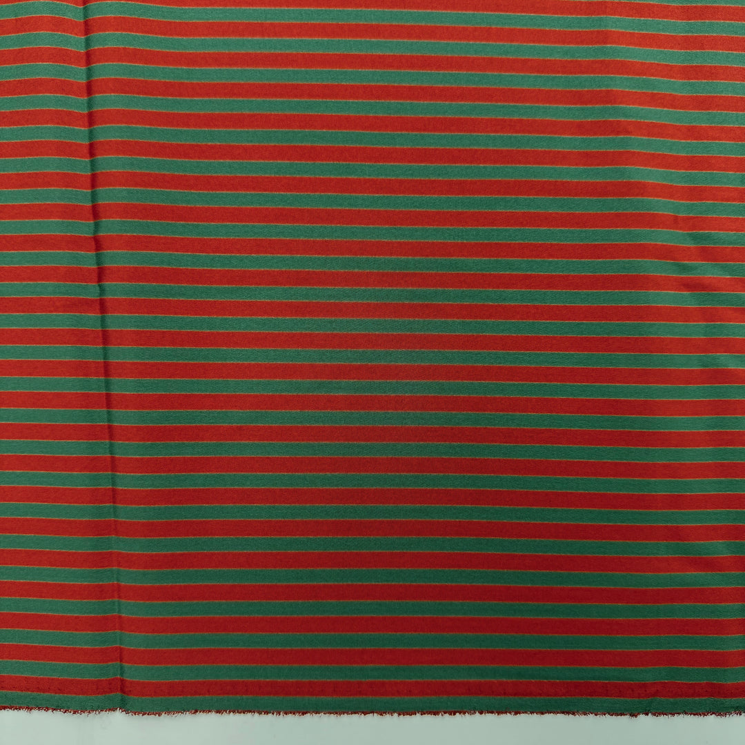 One Last Camping Trip - Polyester Blend Woven - Dark Red/Green Stripes - 2.9M Bundle