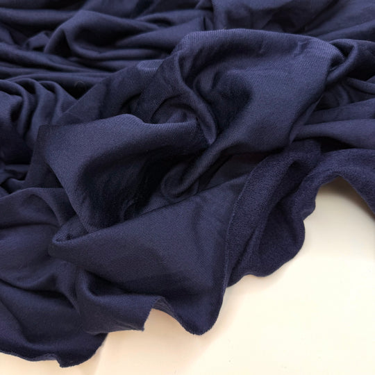 Nights Are Getting Colder - Jersey Fleece Polyester Blend Knit - Navy - 0.9M Bundle